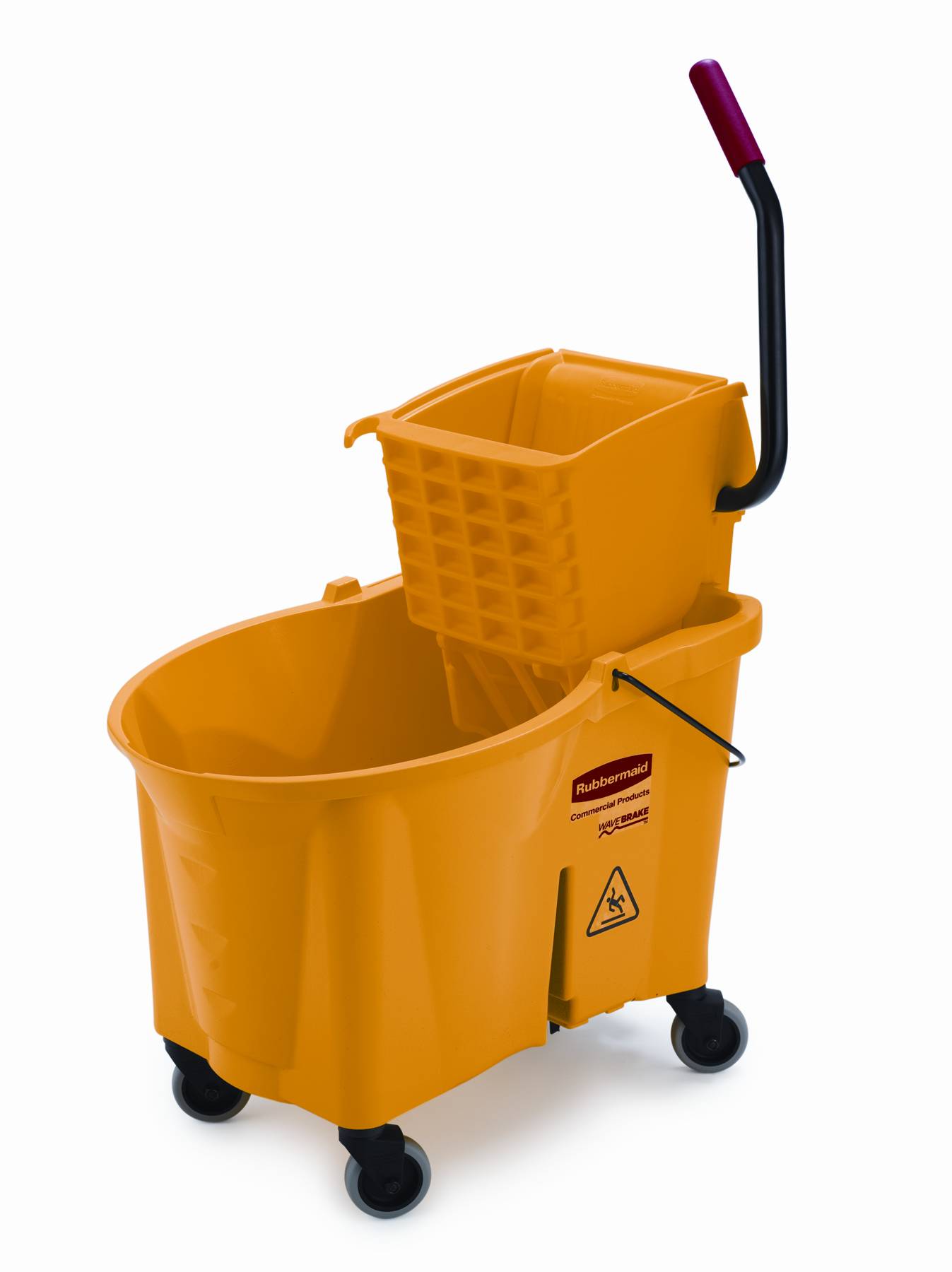 Rubbermaid WaveBrake® 44 Qt. Yellow Mop Bucket with Side Press