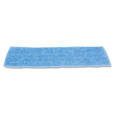 Rubbermaid® Commercial Adaptable Flat Mop Pads, Microfiber, 19.5 x 5.5,  Blue